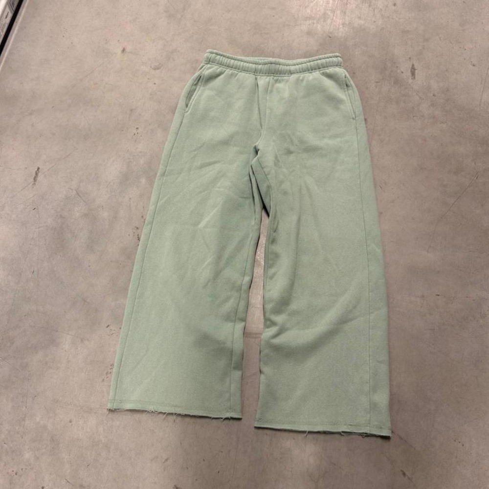 Green Wide‎ Leg Baggy Sweat Pants